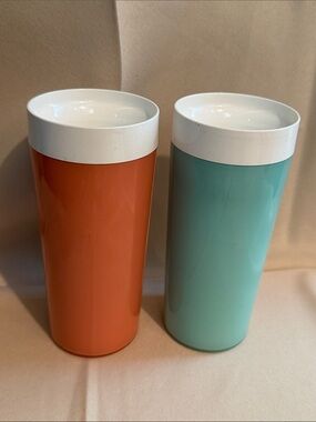 MCM Bolero Therm-O-Ware Insulated Tall Tumbler Glass Pair